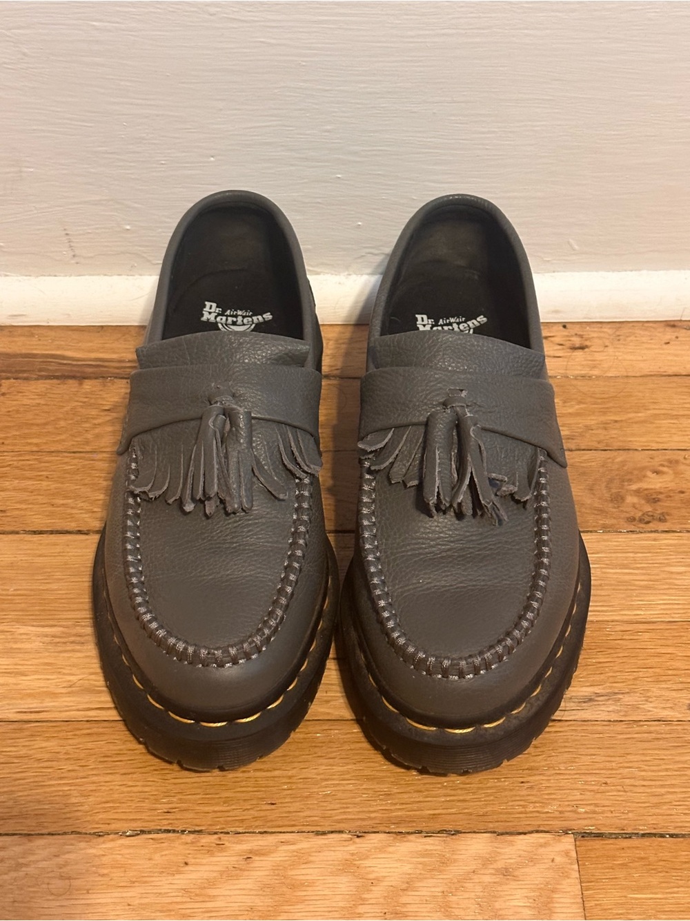 Dr. Martens Women’s Gray Tassel Penny Loafers